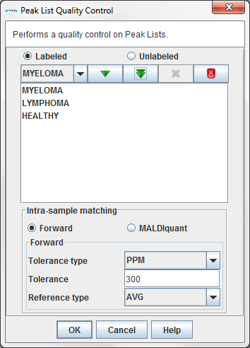 Quality Control Dialog